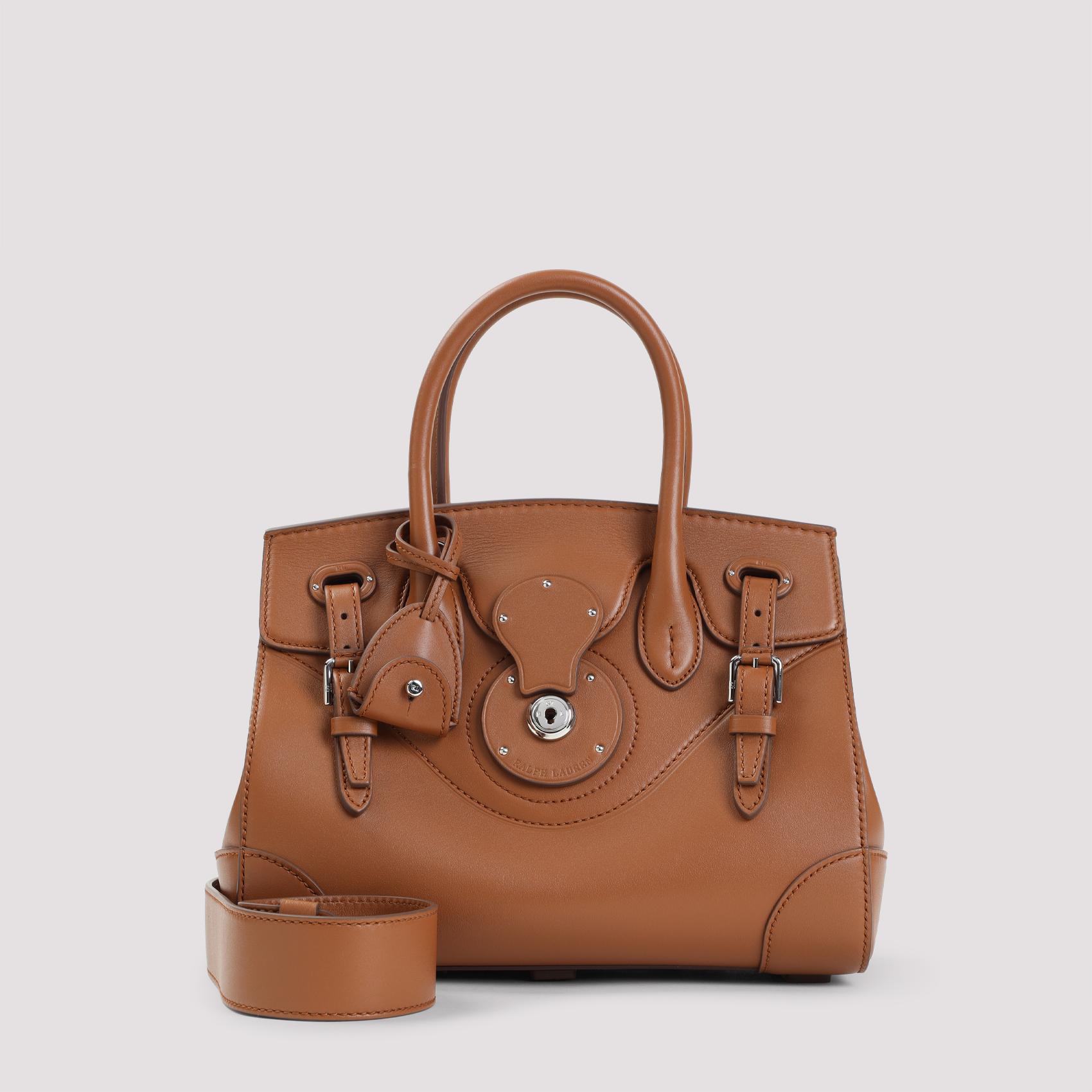 ralph lauren collection ricky 27 calf leather handbag nude & neutrals bag - women