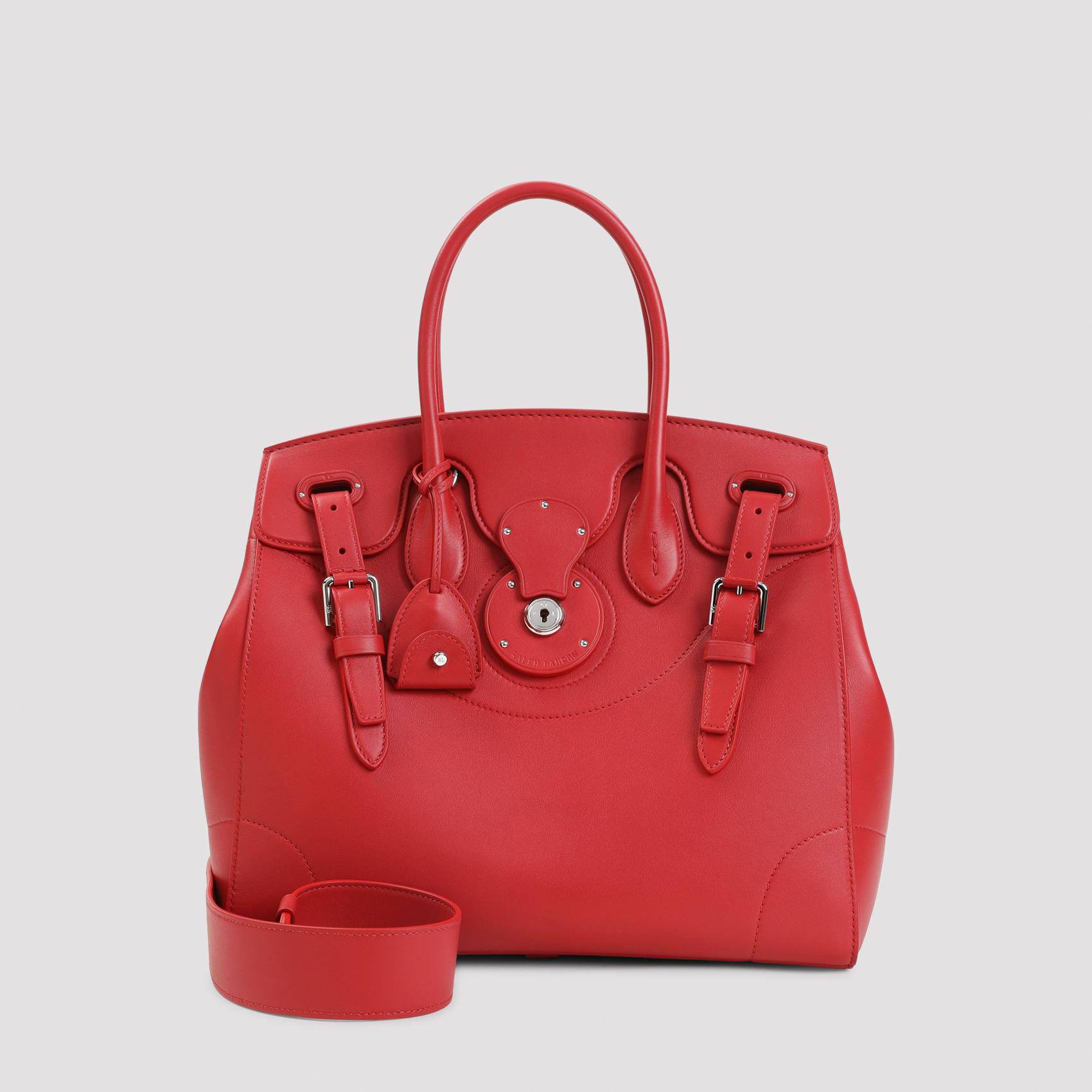 ralph lauren collection ricky shoulder bag red leather - women