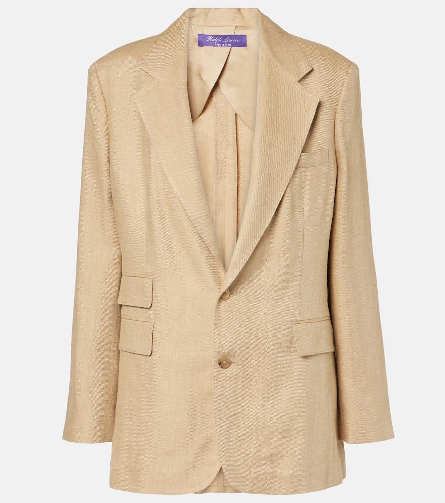 ralph lauren collection russel silk and linen blazer