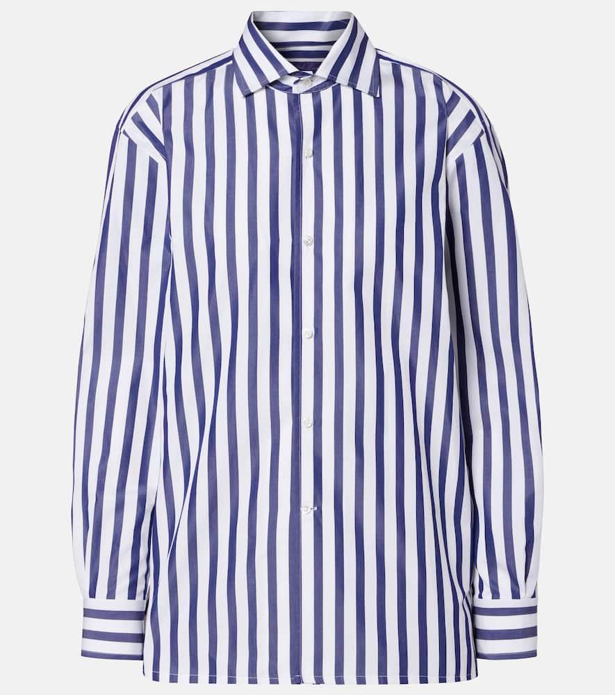 ralph lauren collection striped cotton poplin shirt