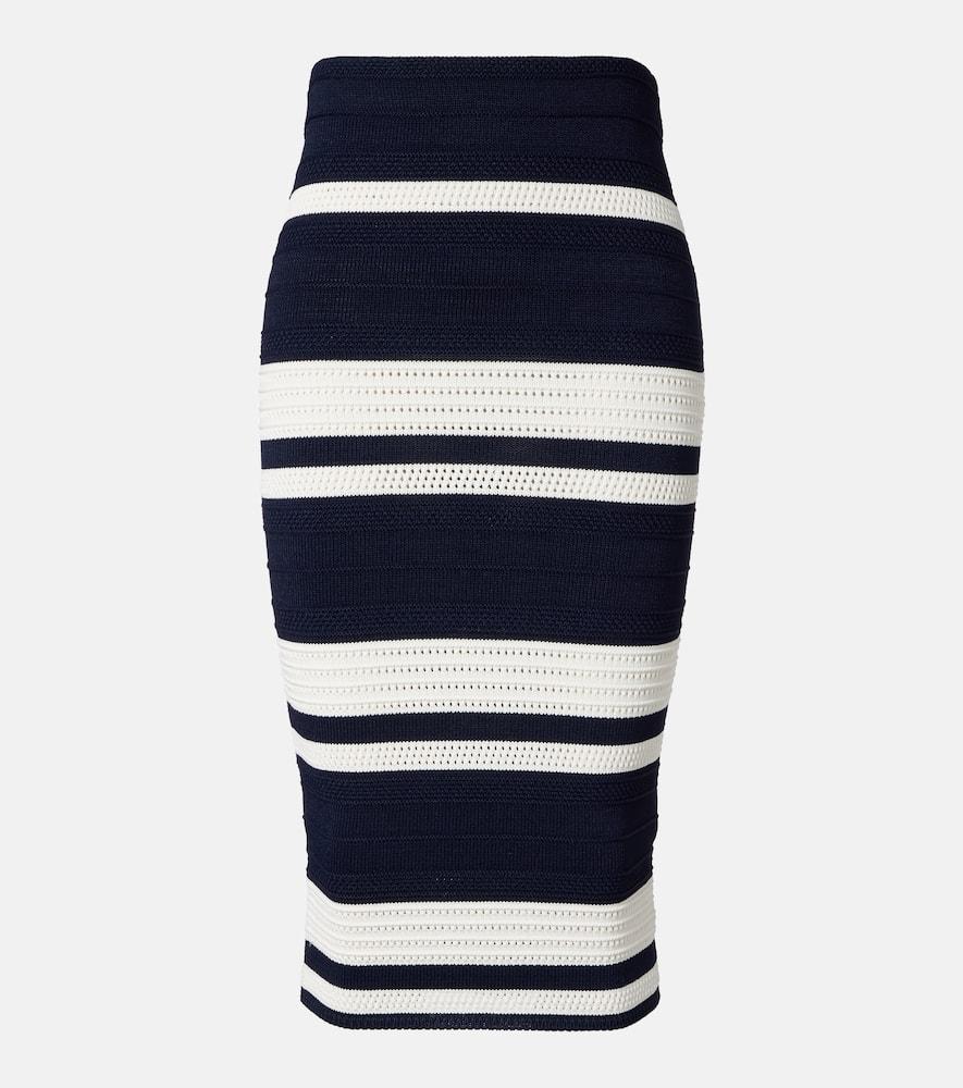 ralph lauren collection striped knitted pencil skirt