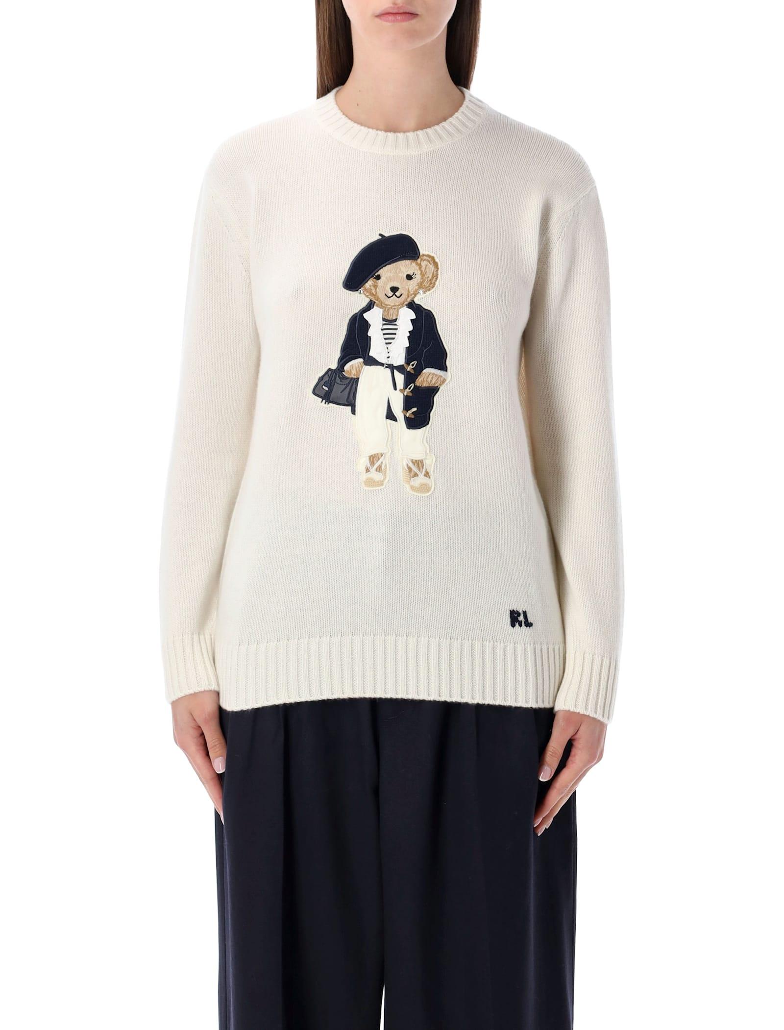 ralph lauren crewneck polo bear sweater