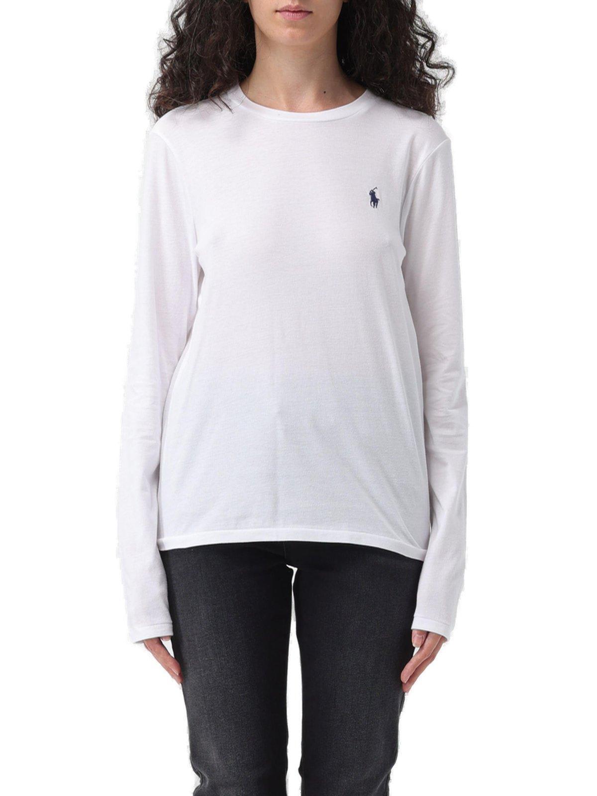 ralph lauren logo embroidered crewneck t-shirt