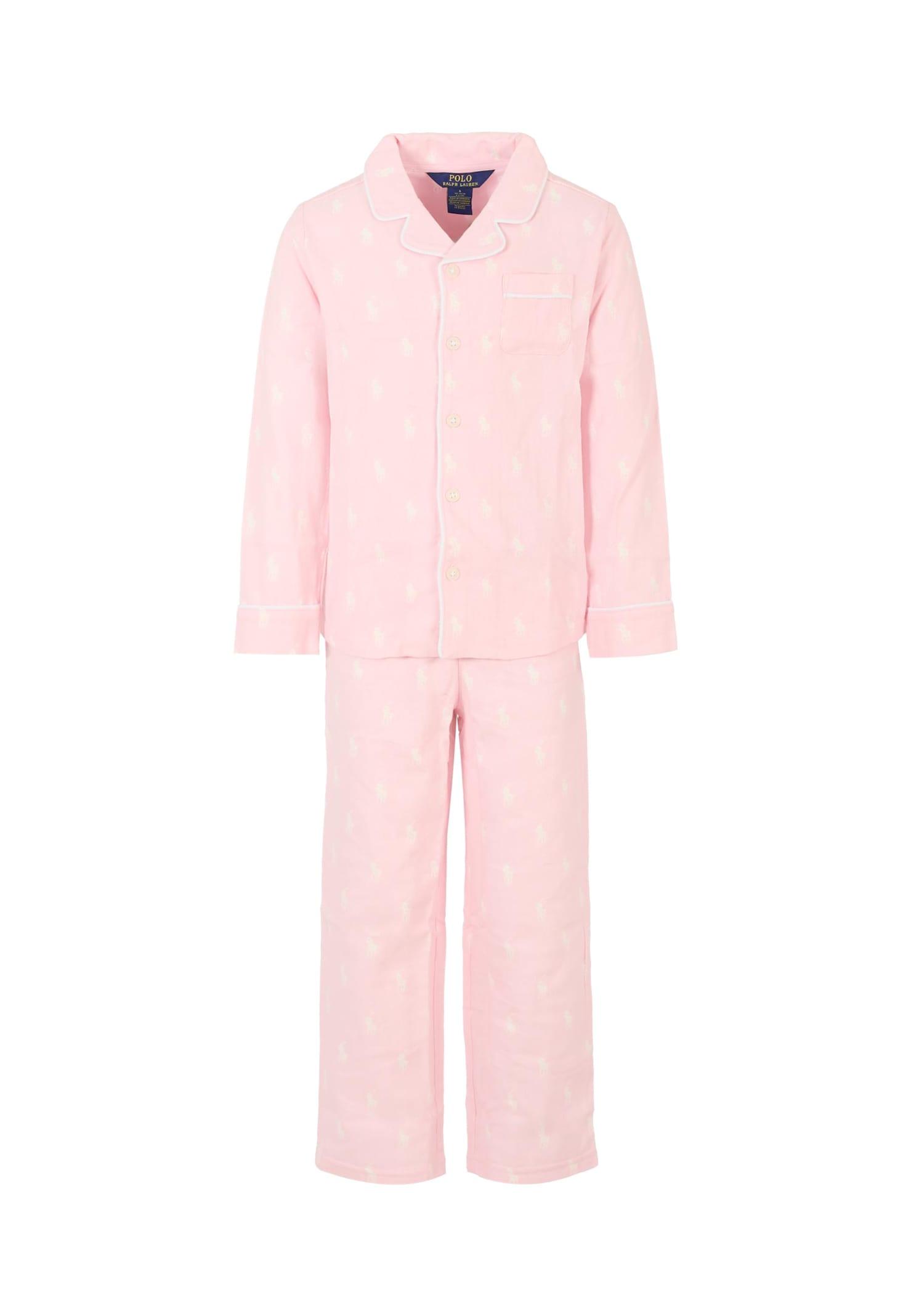 ralph lauren pink pajamas for girl with horse