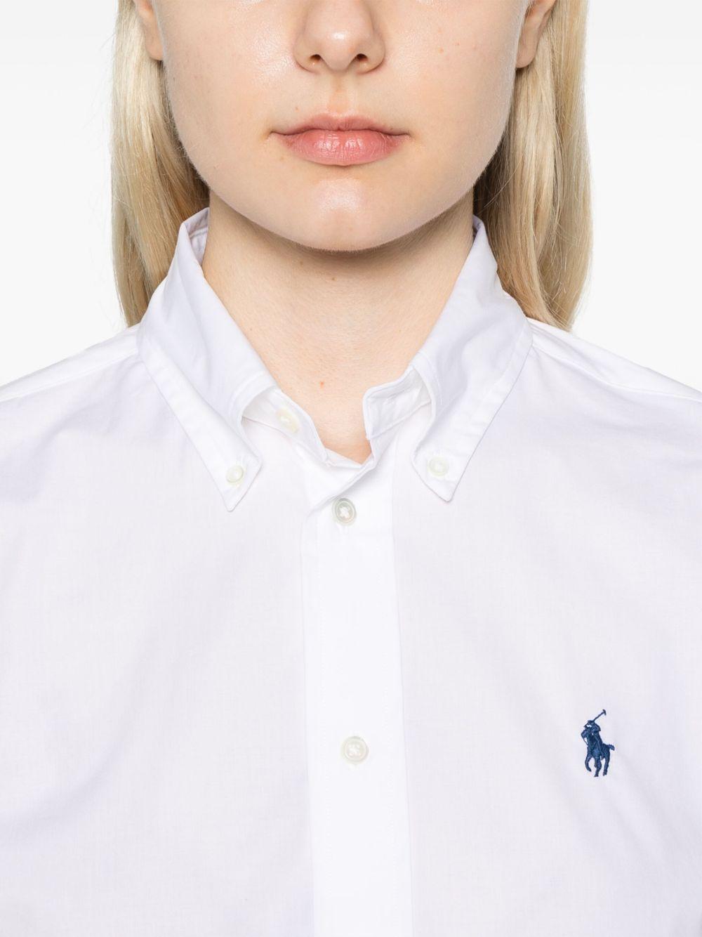 ralph lauren shirts white cotton elastane - women