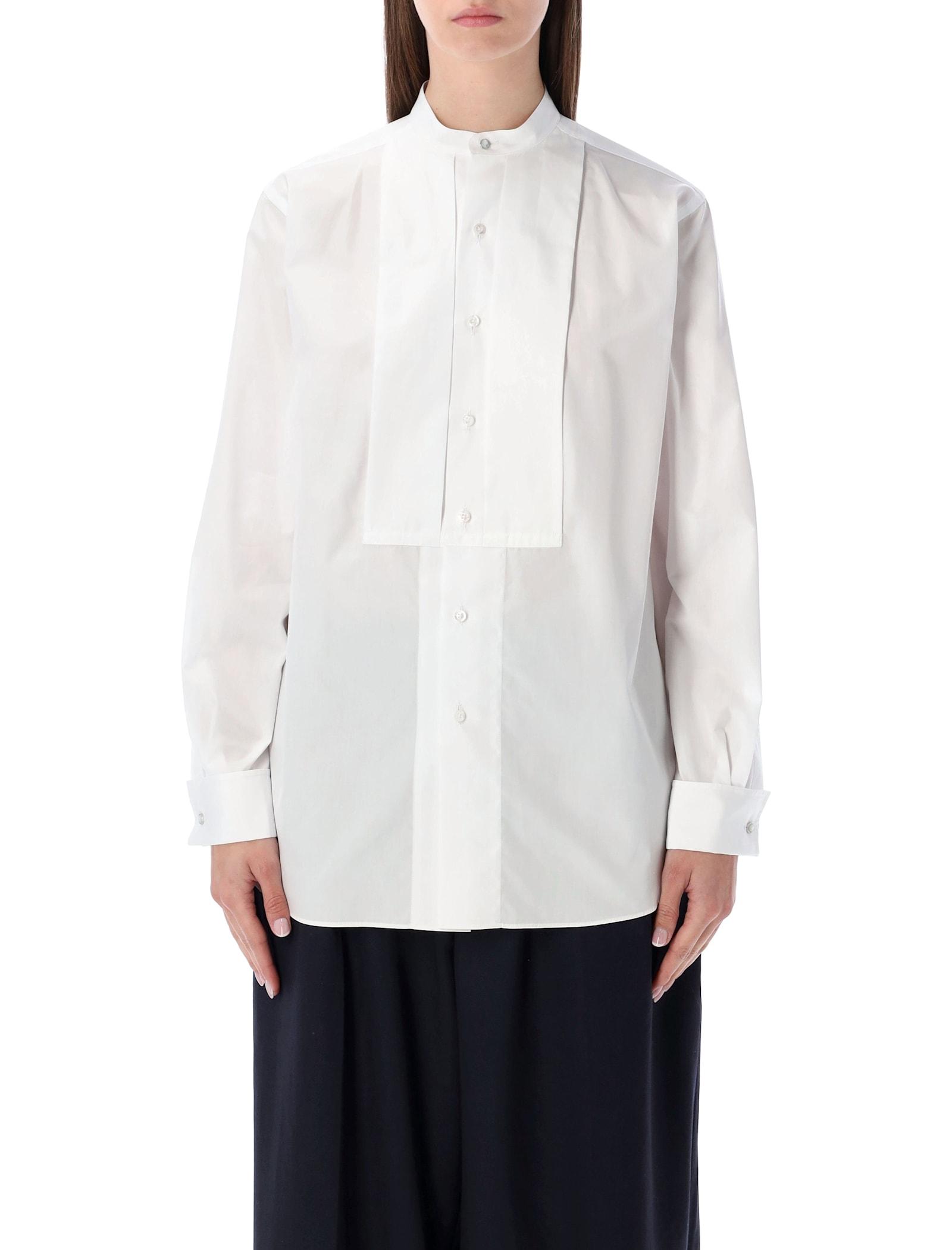 ralph lauren white oversized smocking shirt