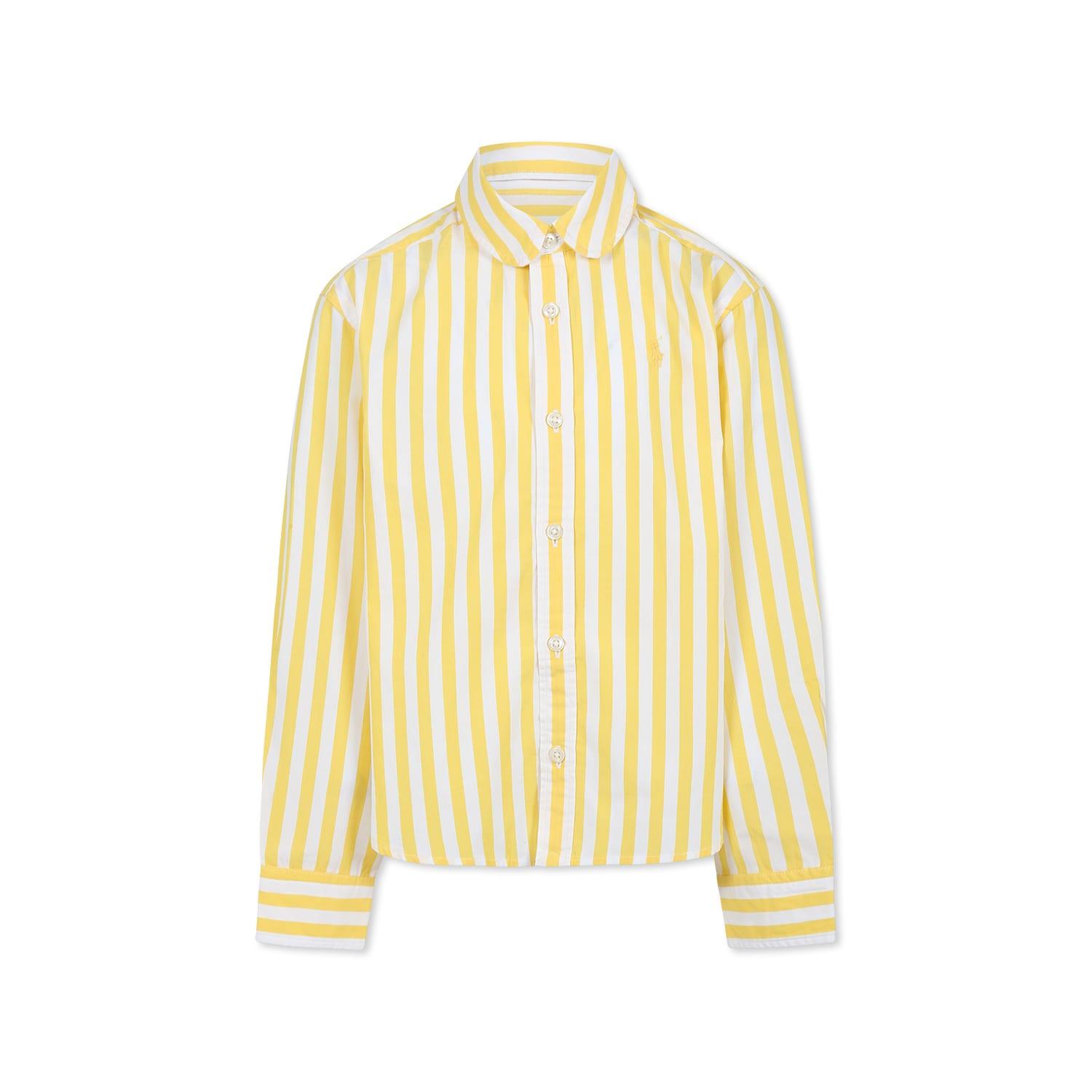 ralph lauren yellow shirt for girl with horse