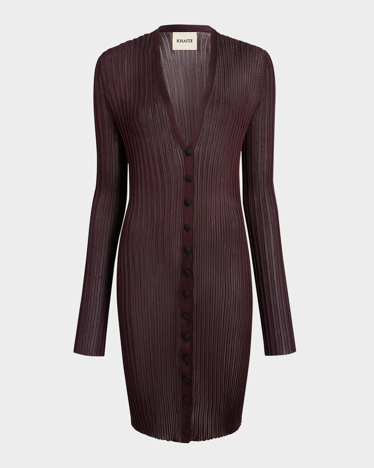 ramon wide rib v-neck long cardigan