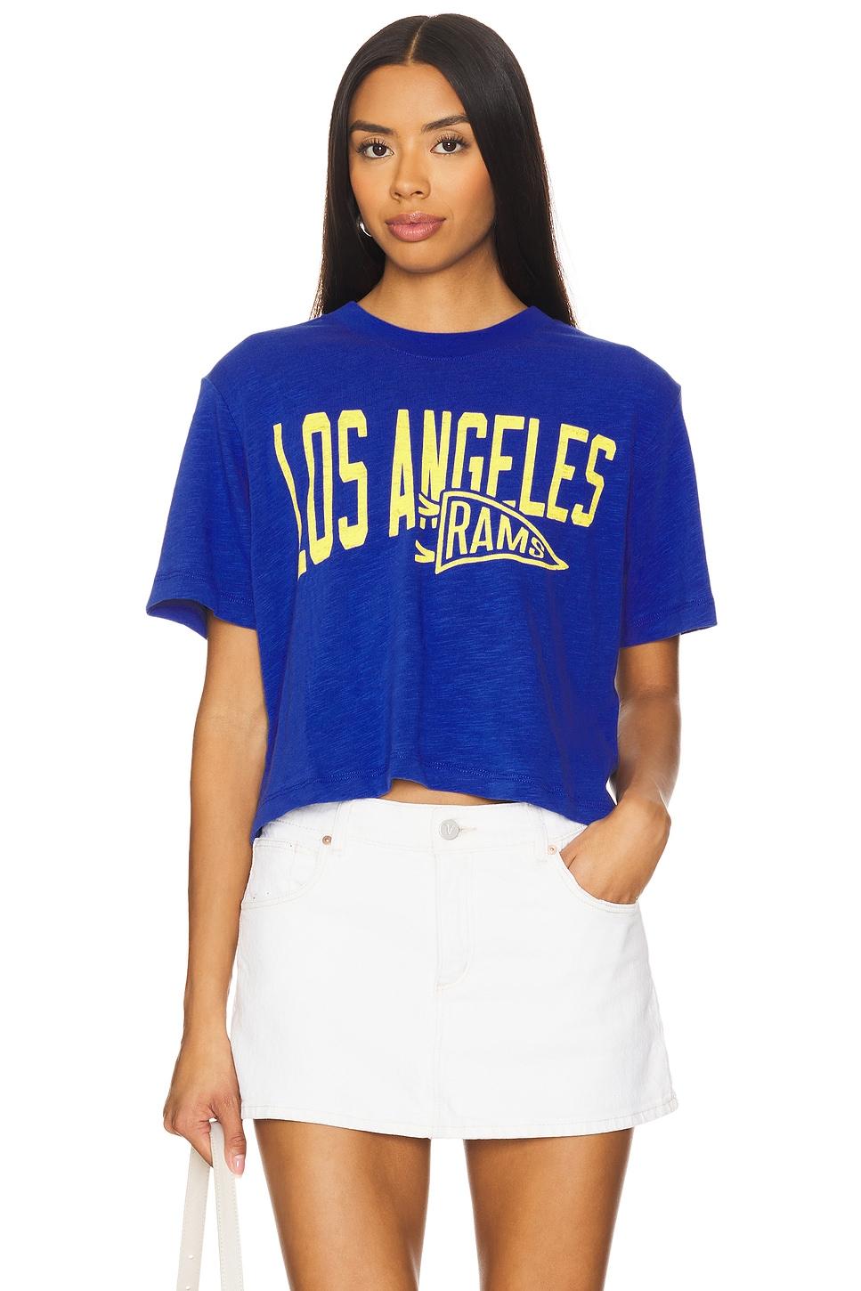 rams dual threat mock neck crop tee