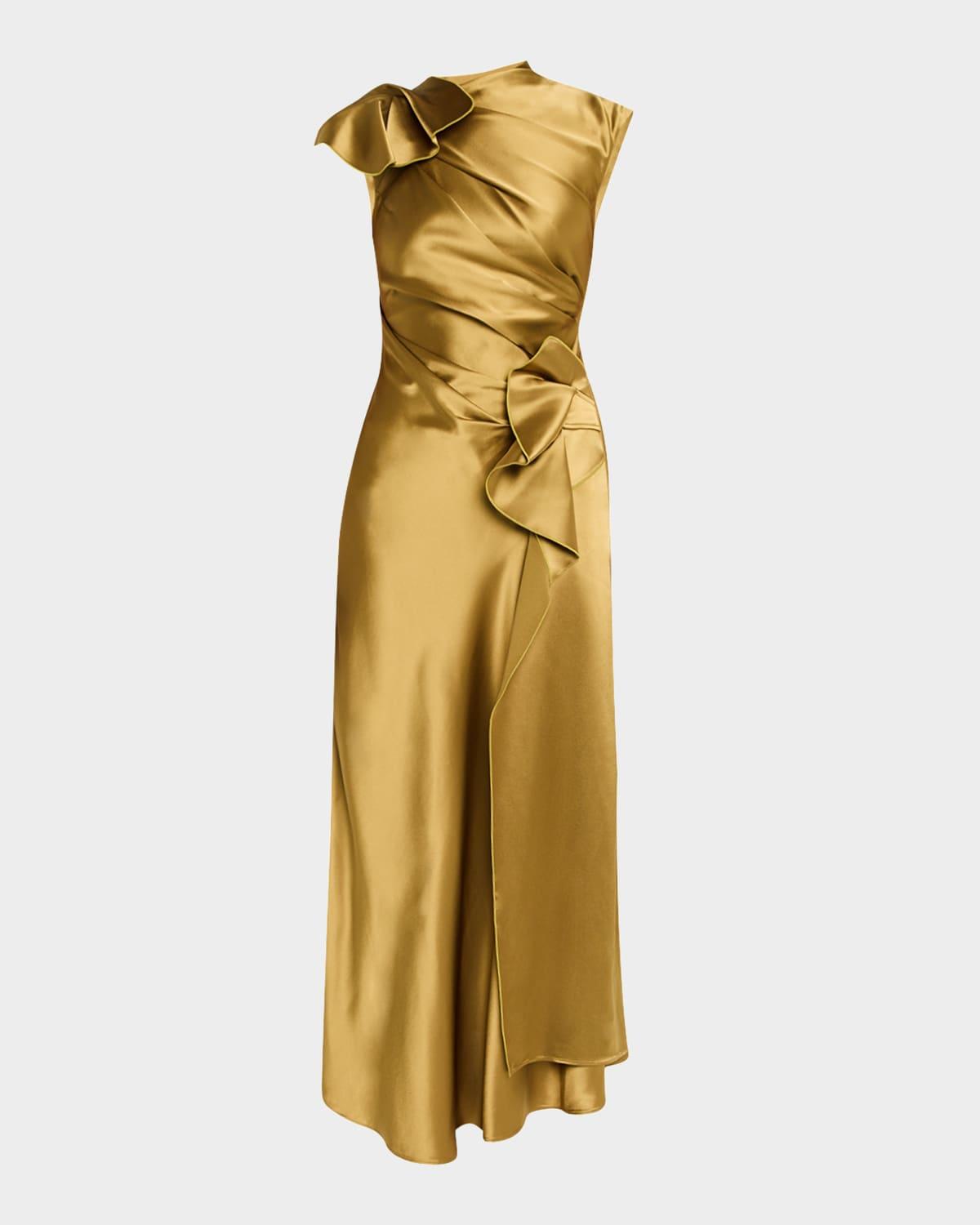 ramshaw satin maxi dress