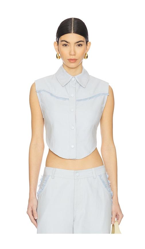 rangel antonella top in baby blue.
