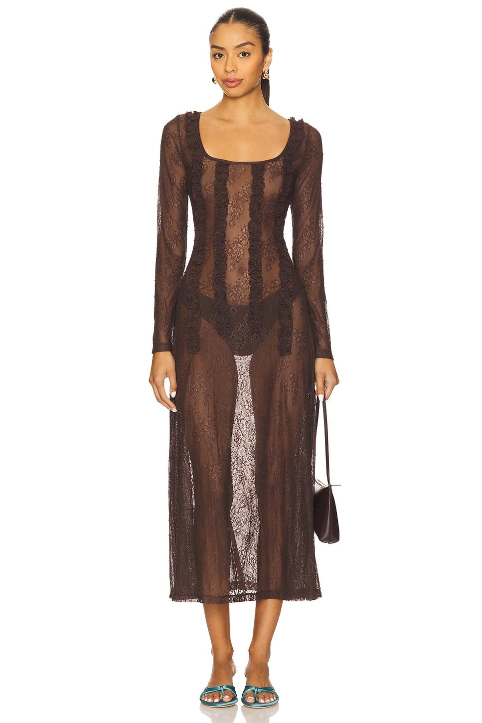 raphi lace midi dress