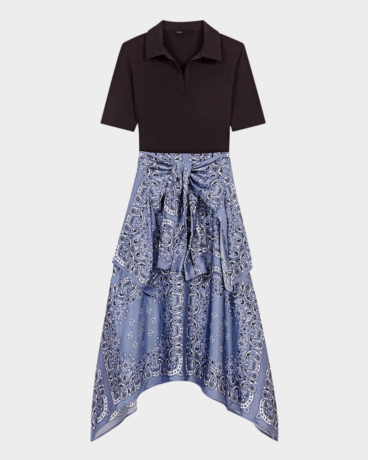 raprinana mixed-media dress