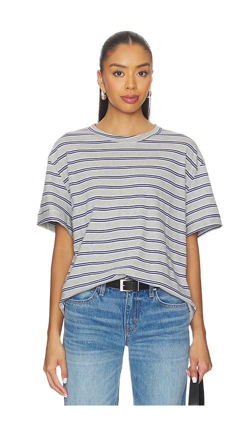 rat boi boifriend t-shirt in grey.