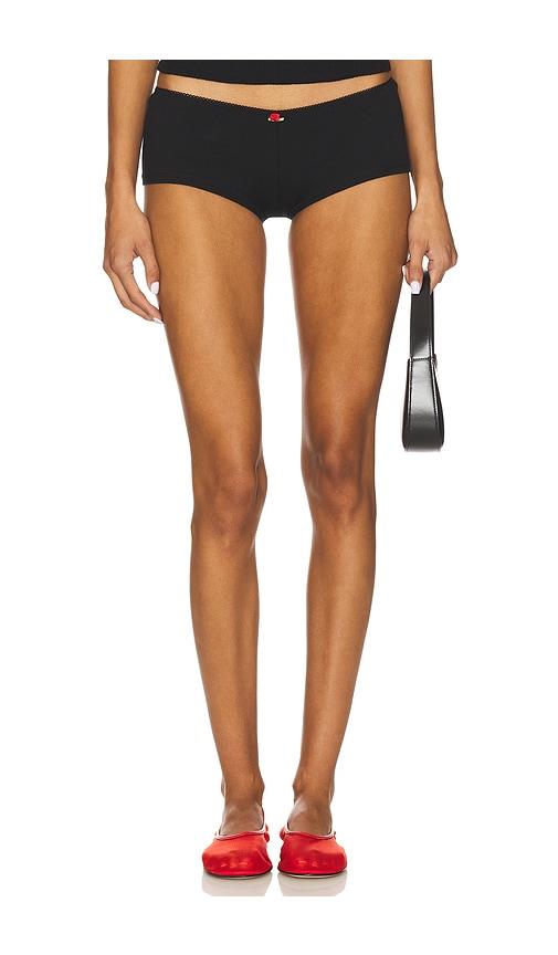 rat boi low rise shorty boi in black.