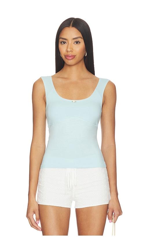 rat boi romantic top in baby blue.