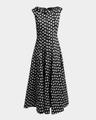 ravioli jacquard sleeveless a-line midi dress