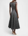 ravioli jacquard sleeveless a-line midi dress