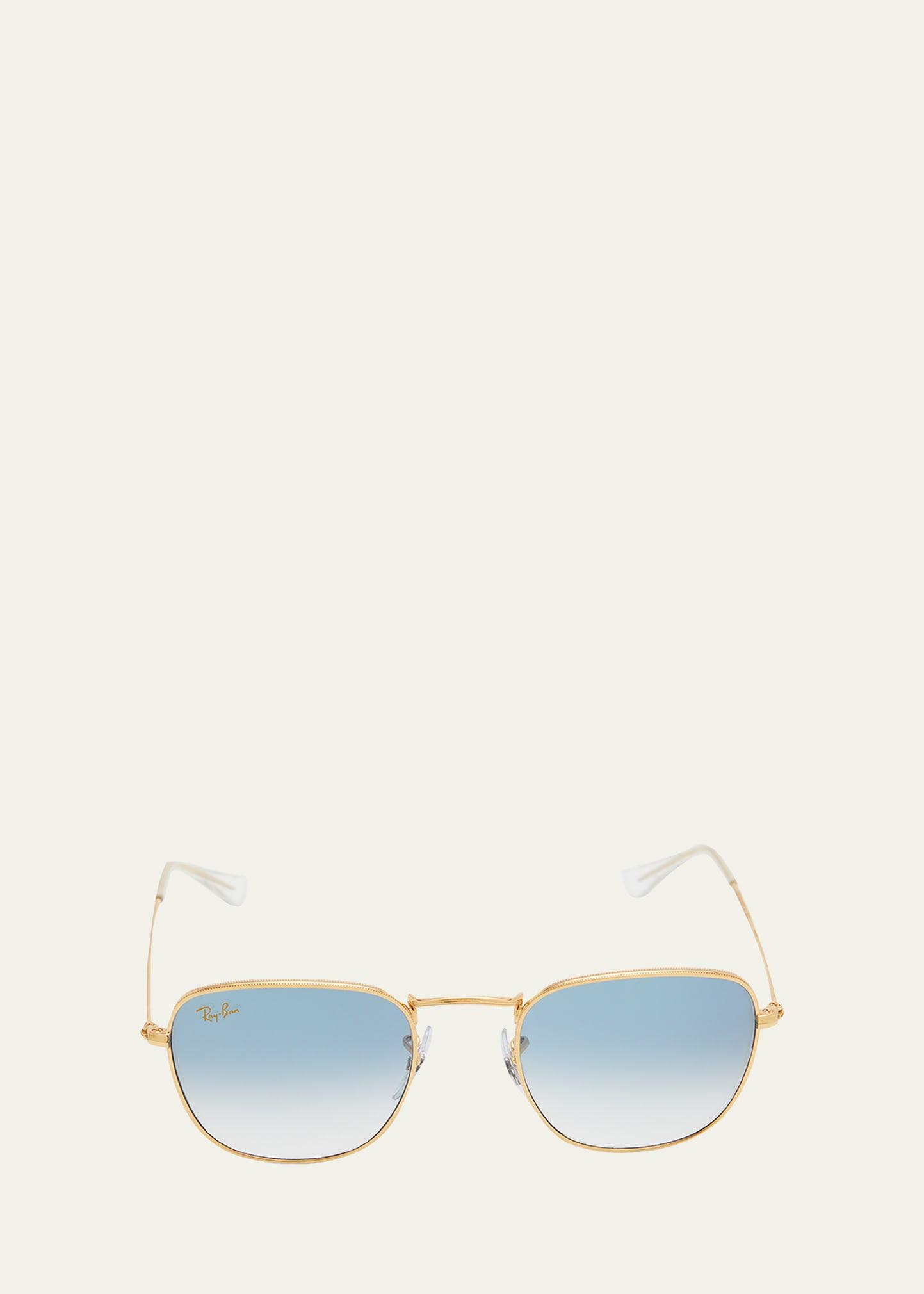 ray-ban square textured metal sunglasses