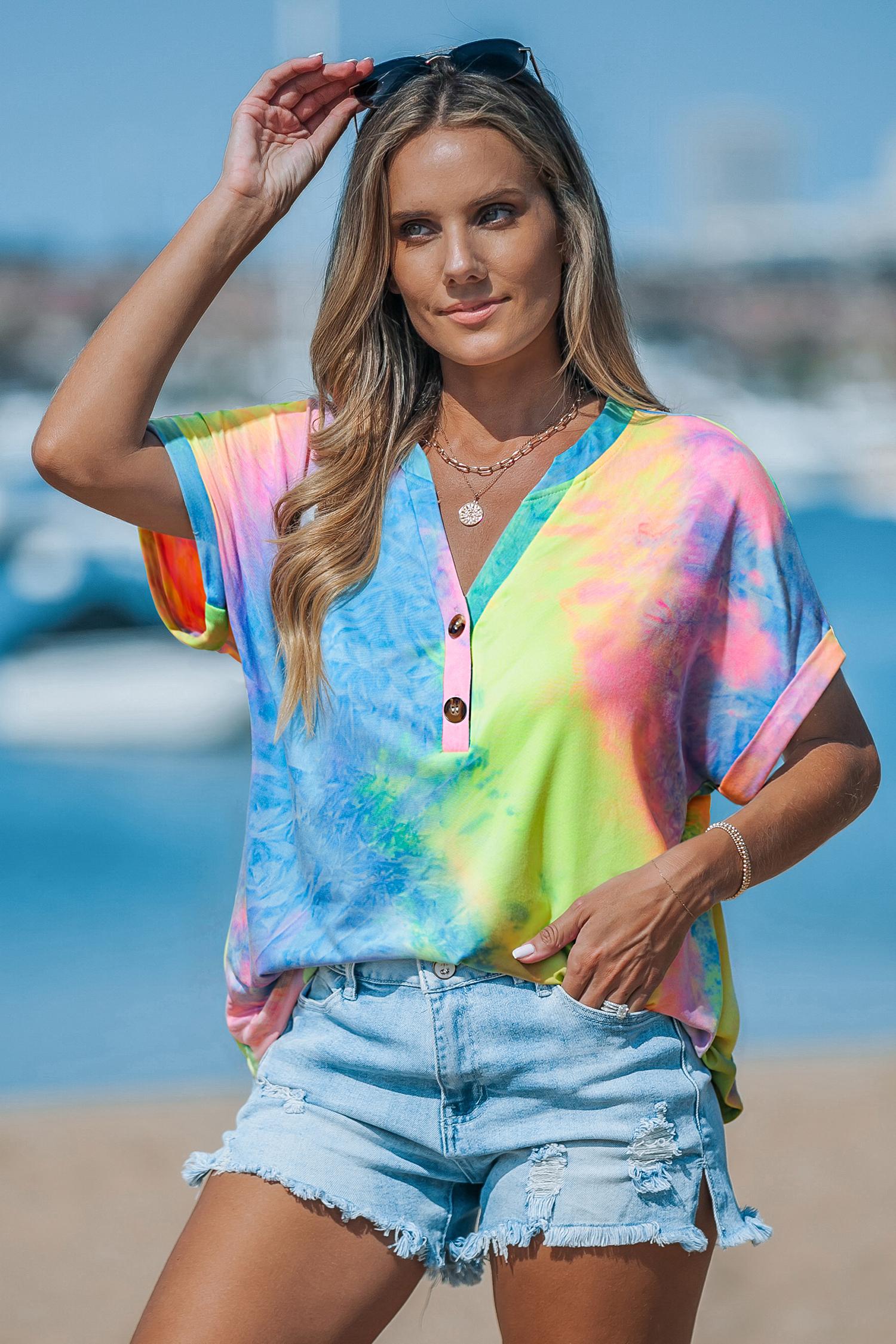 ray of fun tie-dye tee - m