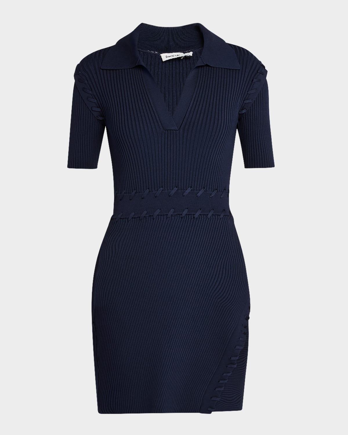 rayan short-sleeve mini polo dress