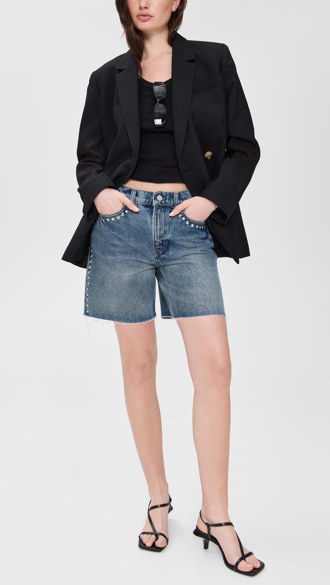 raye mid rise 6 relaxed jean shorts