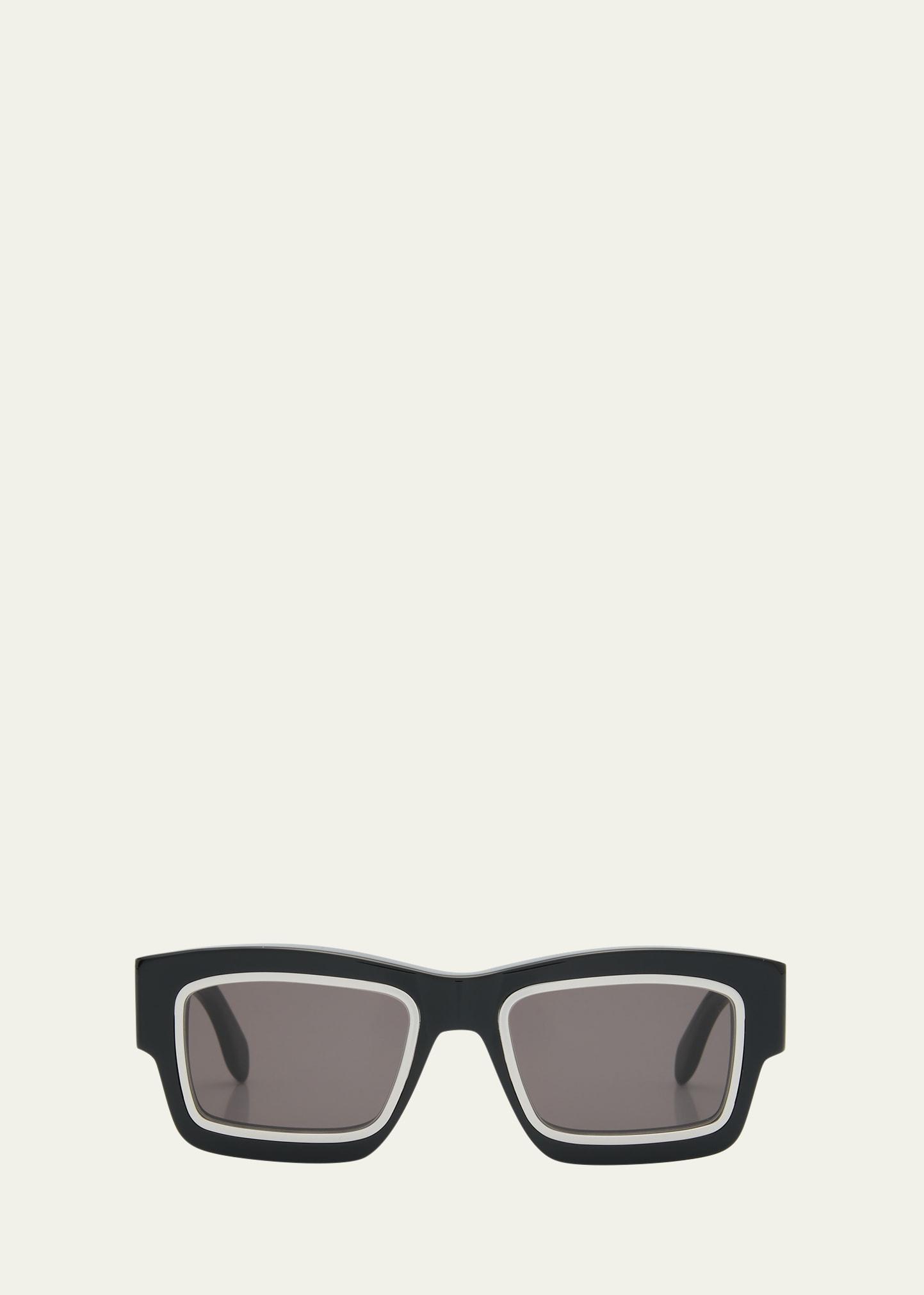 raymond square contrasting acetate sunglasses