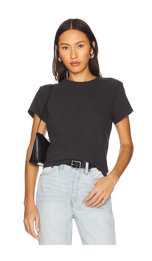 re/done 1950s boxy tee in black.
