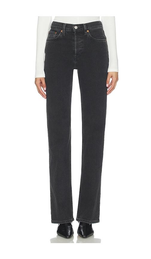 re/done 70's bootcut jeans in black.