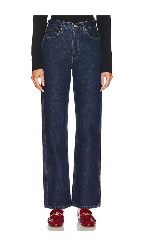 re/done 90's high rise loose jeans in denim-dark.