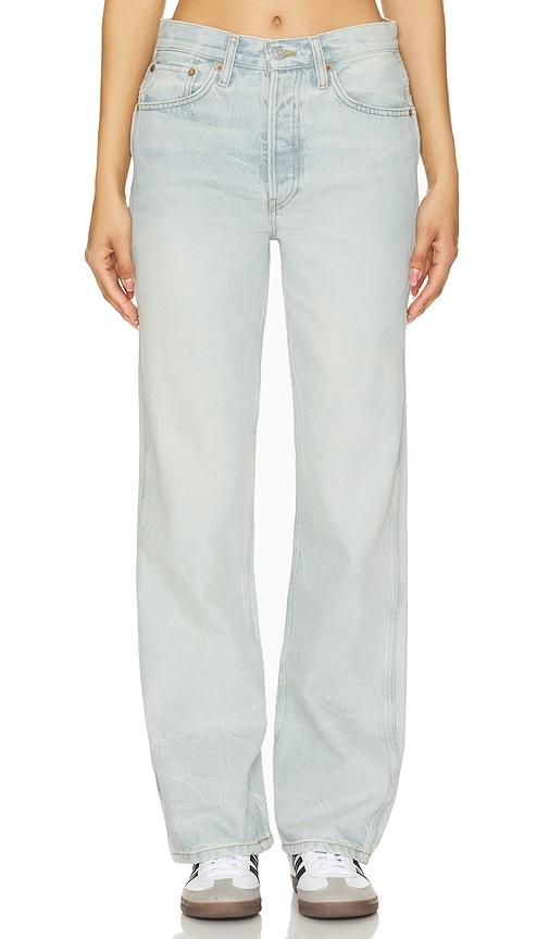 re/done 90s high rise loose jeans in denim-light.