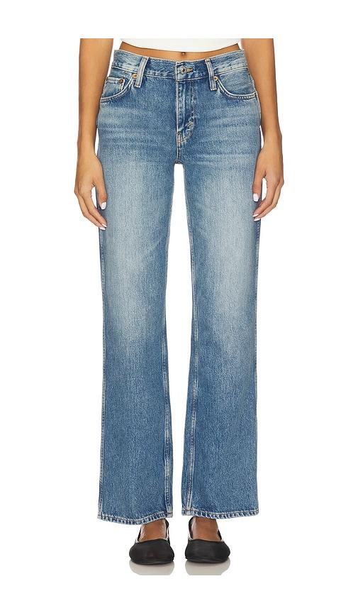 re/done 90s mid rise loose jeans in blue.