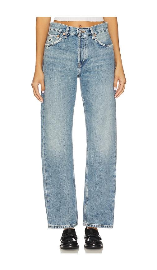 re/done 90s wide leg jeans in blue.