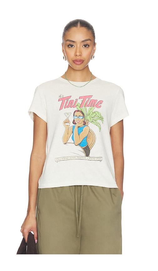 re/done classic tee tini time in ivory.