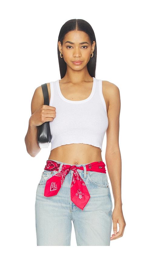 re/done cropped 60s tank in white.