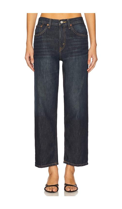 re/done ollie wide leg jeans in denim-dark.