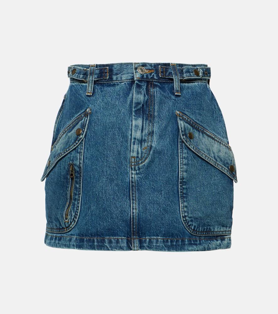 re/done racer denim miniskirt
