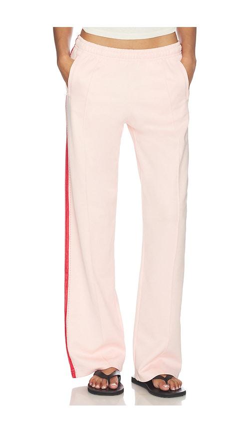 re/done sunland track pants in pink.