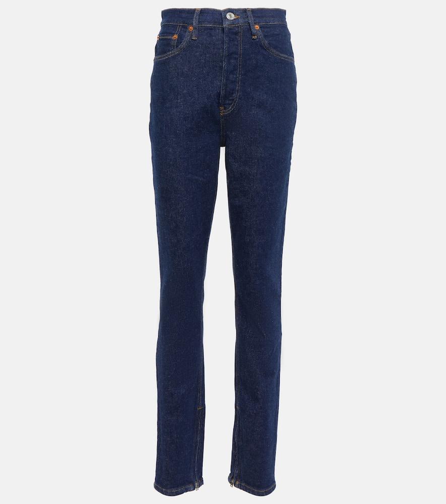 re/done super high drainpipe slim jeans