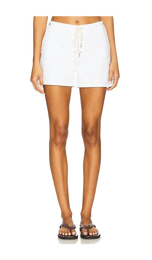 re/done the boardwalk short in white.