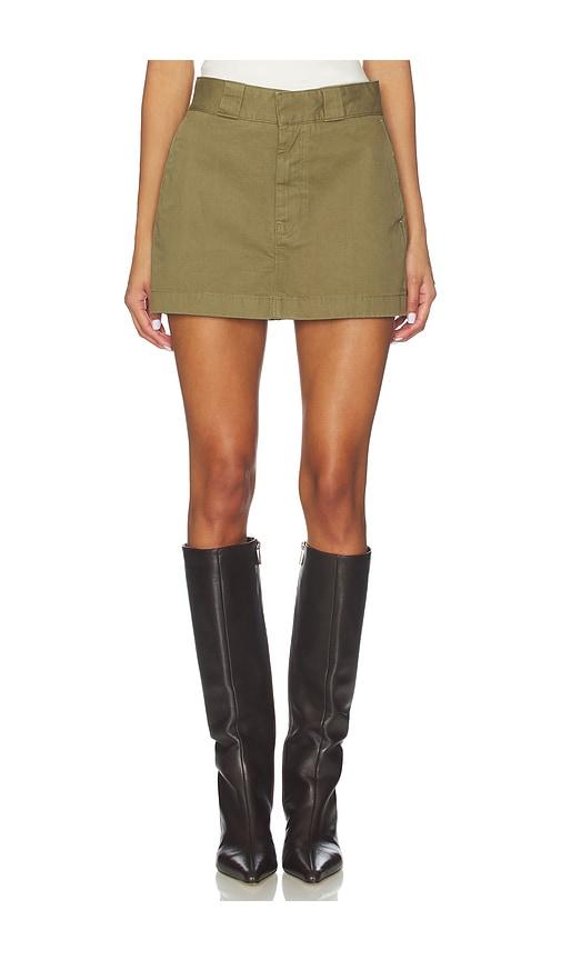 re/done the ollie skirt in army.