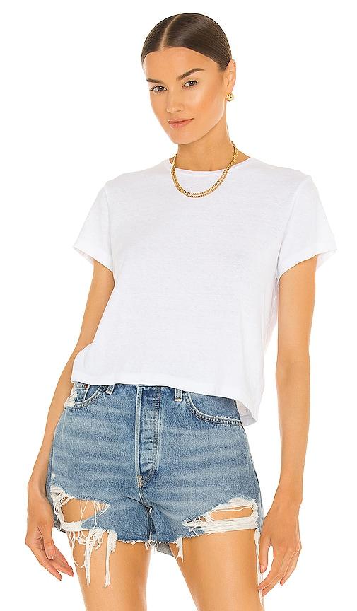 re/done x hanes 1950s boxy tee in white.