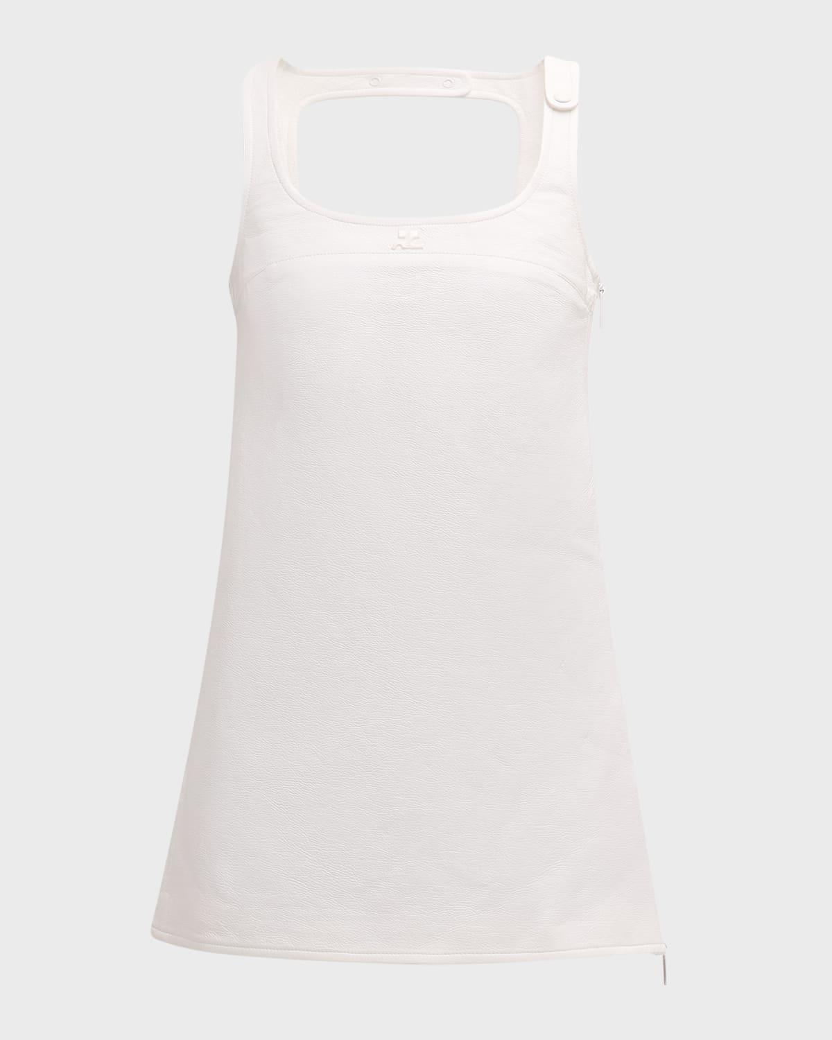 re-edition a-line vinyl mini dress