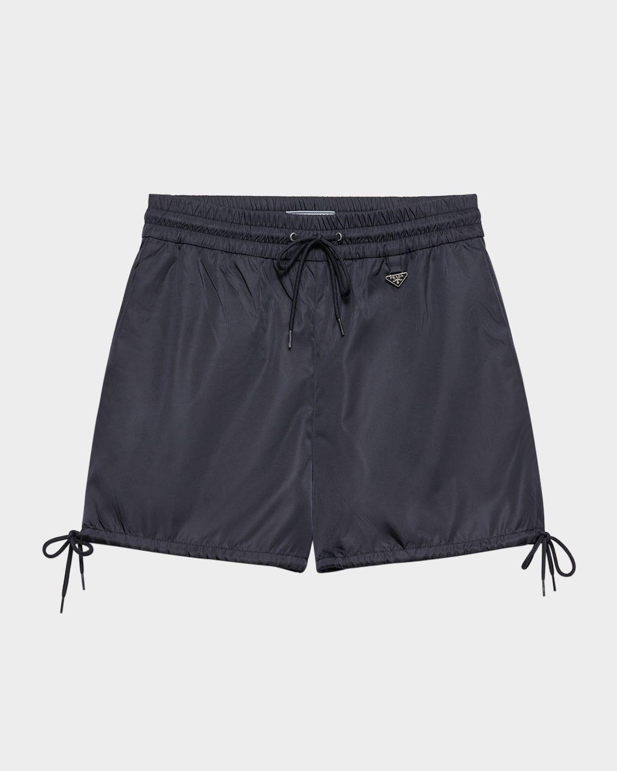 re-nylon drawstring-hem pull-on shorts