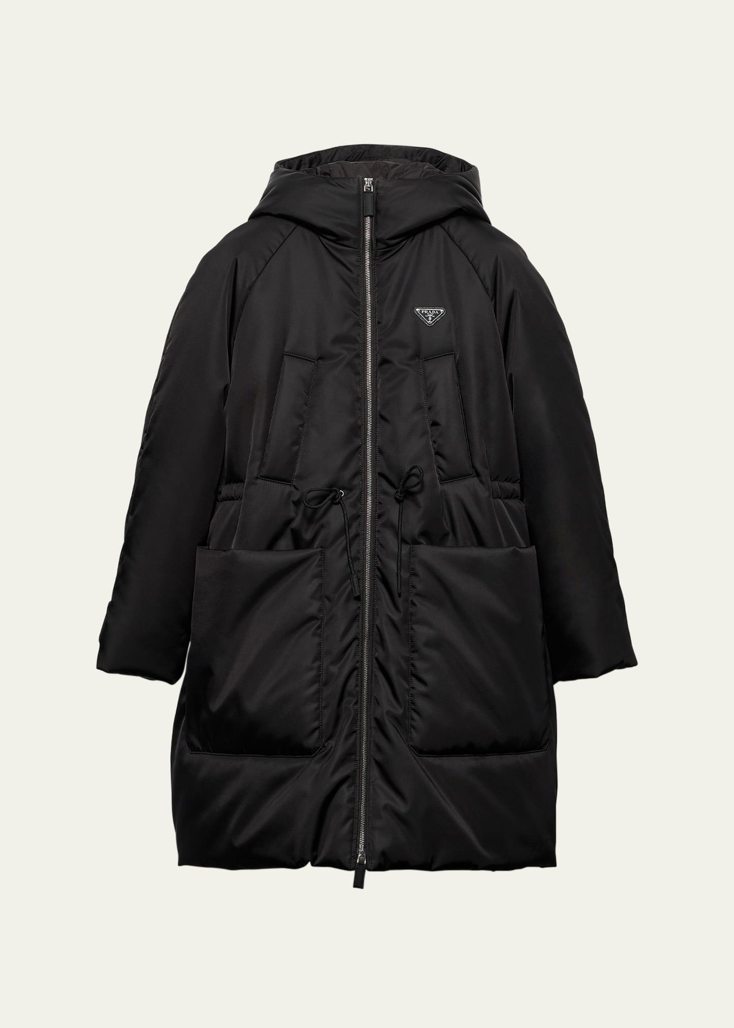 re-nylon hooded down coat