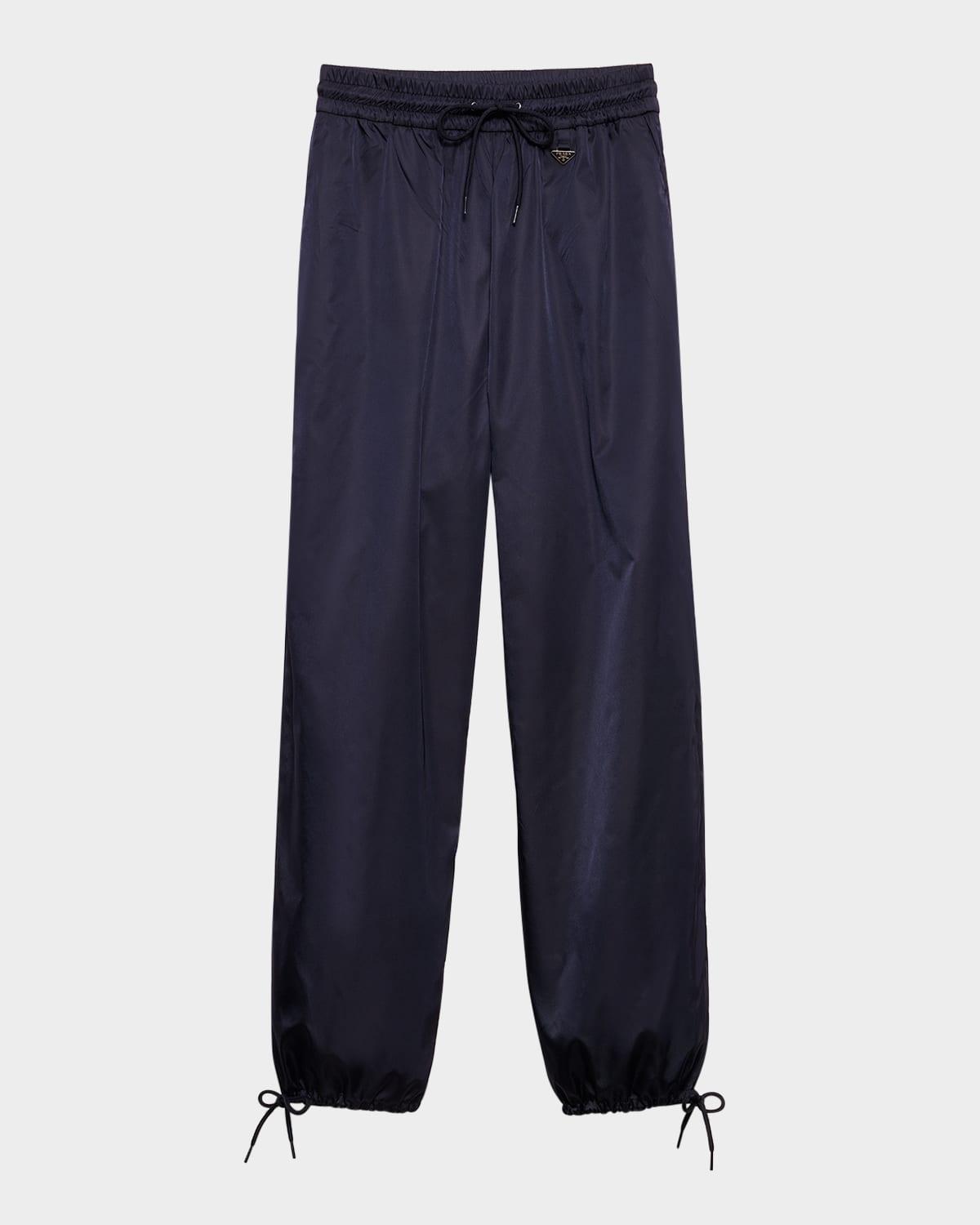 re-nylon straight-leg drawstring-hem joggers