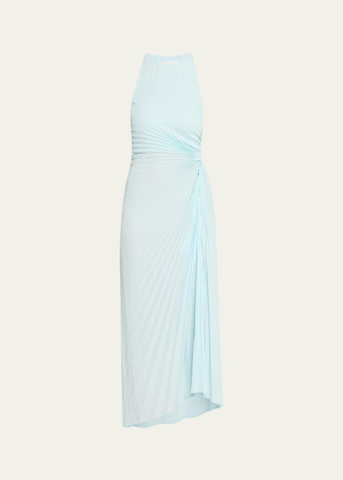 reagan pleated midi dress