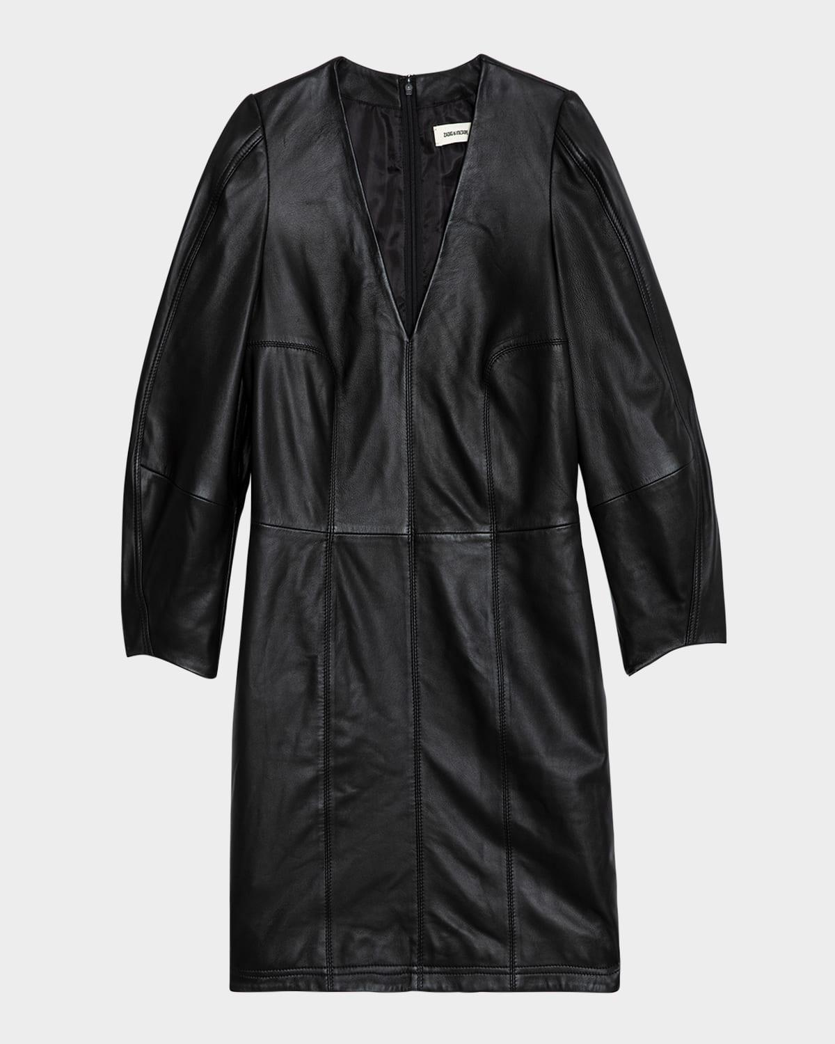 rean leather mini dress