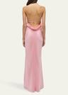 reannon draped satin halter gown