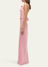 reannon draped satin halter gown